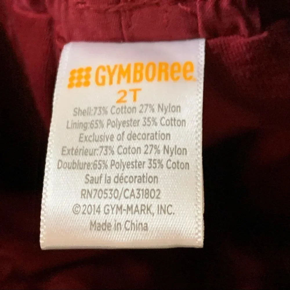 Gymboree toddler boy maroon joggers‎